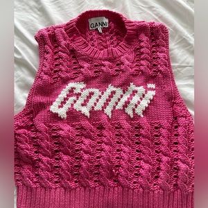 GANNI Pink Cropped Vest [Sold Out]